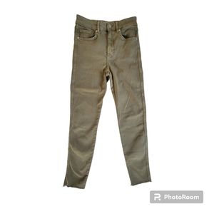 NWT Free People Women Size 27 Army Green Skinny Jeggings Jeans Ankle Length